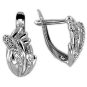 Серёжки Английские Фианит