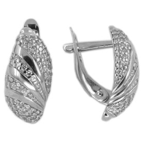 Серёжки Английские Фианит