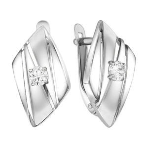 Серёжки Английские Фианит